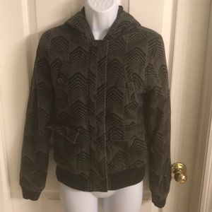 Lined Volcom Bomber Hooded Coat Sz S